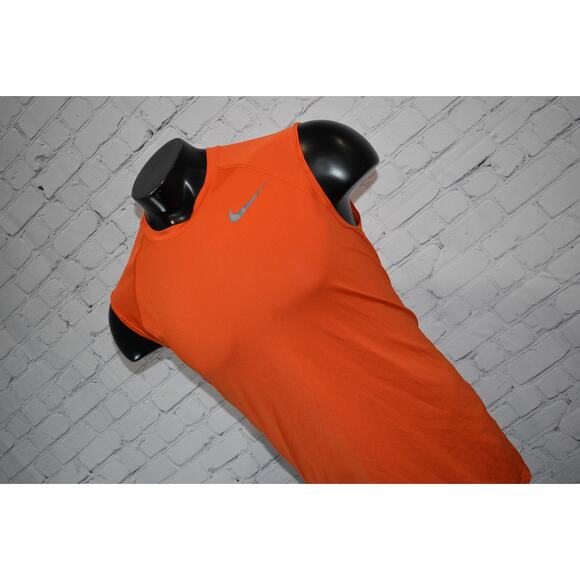 Nike Pro Gym Shirt Tanktop Mens Size Large Fitted Performance Orange Basketball - Picture 3 of 6
